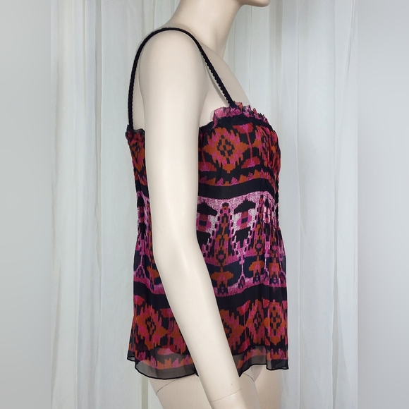 Diane von Furstenberg sheer silk tank top 10 - Picture 4 of 6